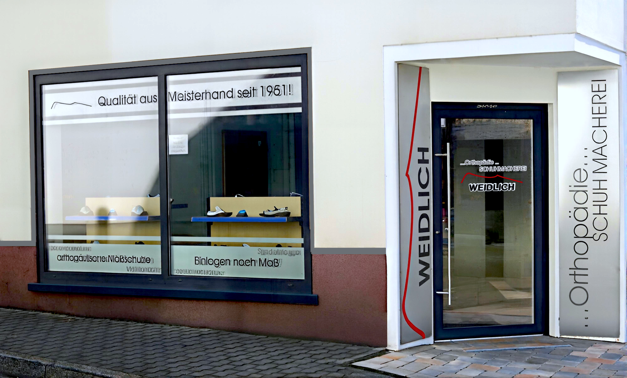 Eingangsbereich Orthopädie-Schuhtechnik Weidlich